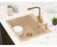 Дозатор для моющего средства Paulmark Kraft D003-BG (брашированное золото)