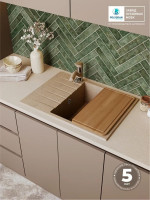 Кухонная мойка Polygran Deka 700 (песочный)