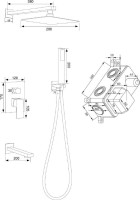 Душевая система РМС SUS129BL-2S