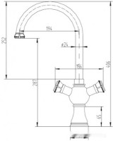 Смеситель Zorg A 4003K-BR