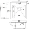 Кухонная мойка ARFEKA AF 450*505 Satin Nano
