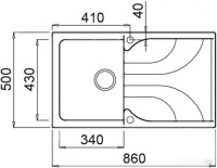 Кухонная мойка Elleci Ego 400 G62 Bianco Antico