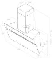Вытяжка Elica Stripe Urban Cast Iron/A/90