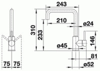 Смеситель Blanco MILI (Алюметаллик)