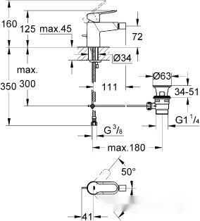 Смеситель Grohe Bauedge 23331000