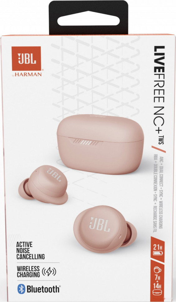 Наушники JBL Live Free NC+ (розовое золото)