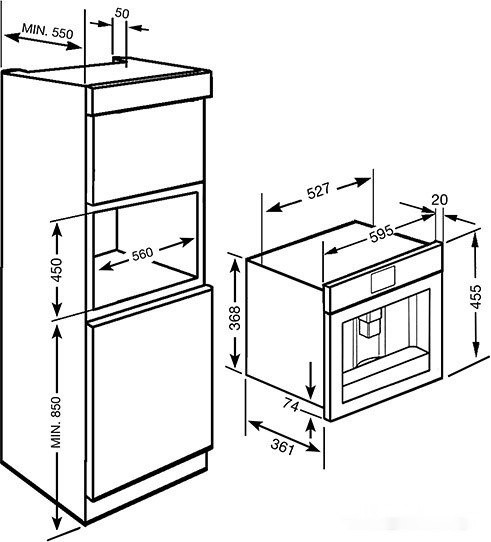 Кофемашина Smeg CMS8451P