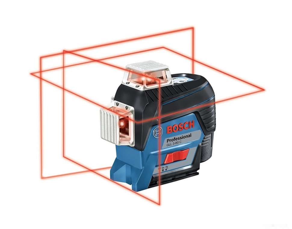 Лазерный нивелир Bosch GLL 3-80 C Professional 0601063R05 (с АКБ и держателем BM 1)