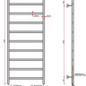 Полотенцесушитель Ростела Экспи Квадро V30 1/2" 9 перекладин 50x120 см (хром)