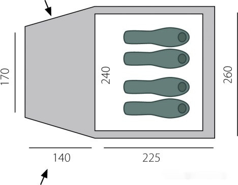 Палатка BTrace Dome 4