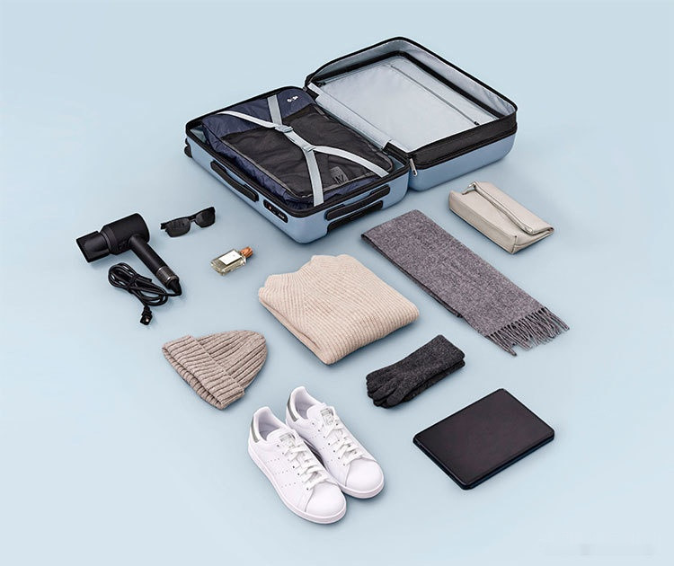 Чемодан-спиннер Ninetygo Rhine PRO Luggage 20" (синий)