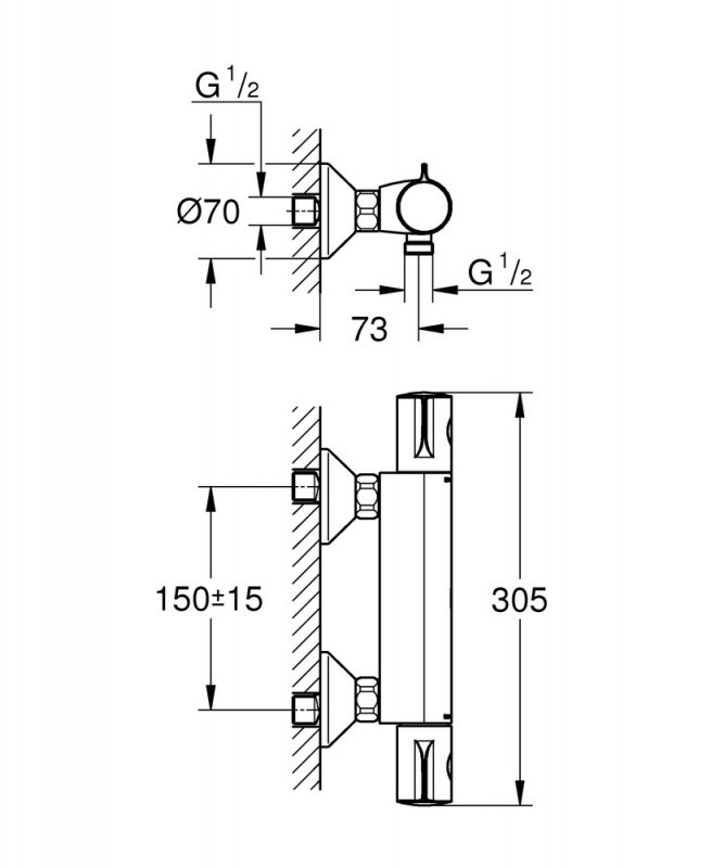 Смеситель Grohe Grohtherm 800 34558000