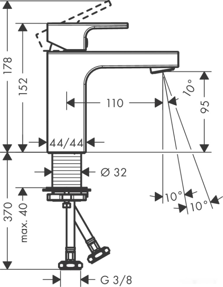 Смеситель Hansgrohe Vernis Shape 71569670