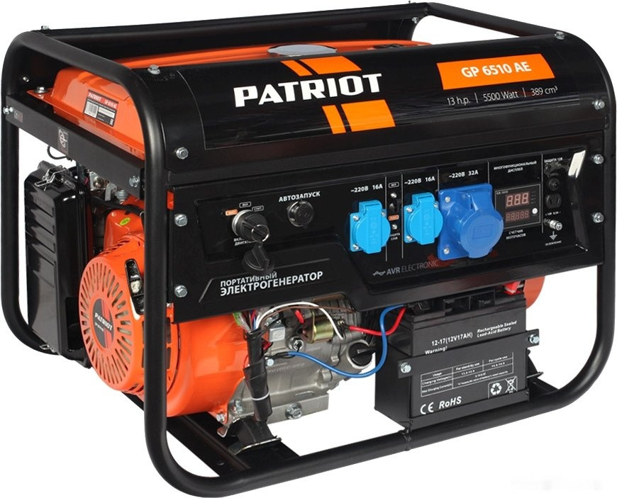 Генератор Patriot GP 6510AE