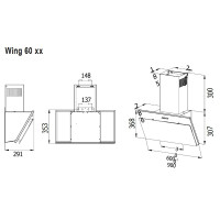 Вытяжка Evelux Wing 60 BG