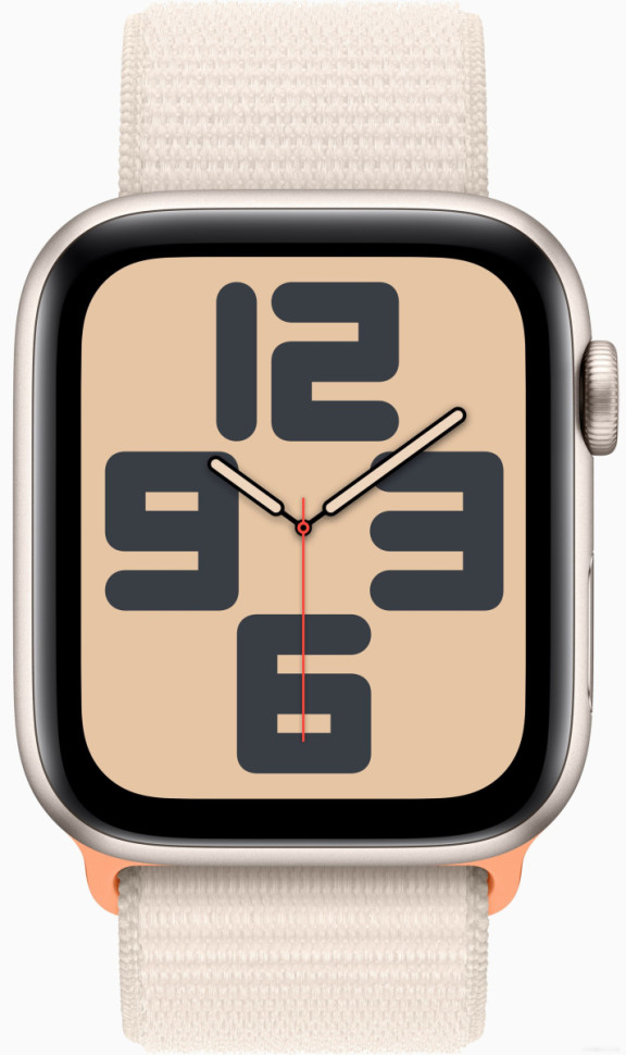 Умные часы Apple Watch SE 2 44 мм (алюминиевый корпус, звездный свет/звездный свет, нейлоновый ремешок)