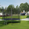 Батут GetActive Jump 10ft - 312 см с лестницей, внешней сеткой (черный)