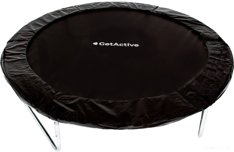 Батут GetActive Jump 10ft - 312 см с лестницей, внешней сеткой (черный)