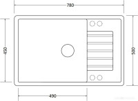 Кухонная мойка Zorg Dello 78 (черный оникс)