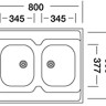 Кухонная мойка Kromevye N 432 K