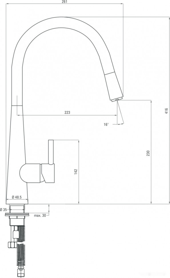 Смеситель Deante Aster BCA 072M