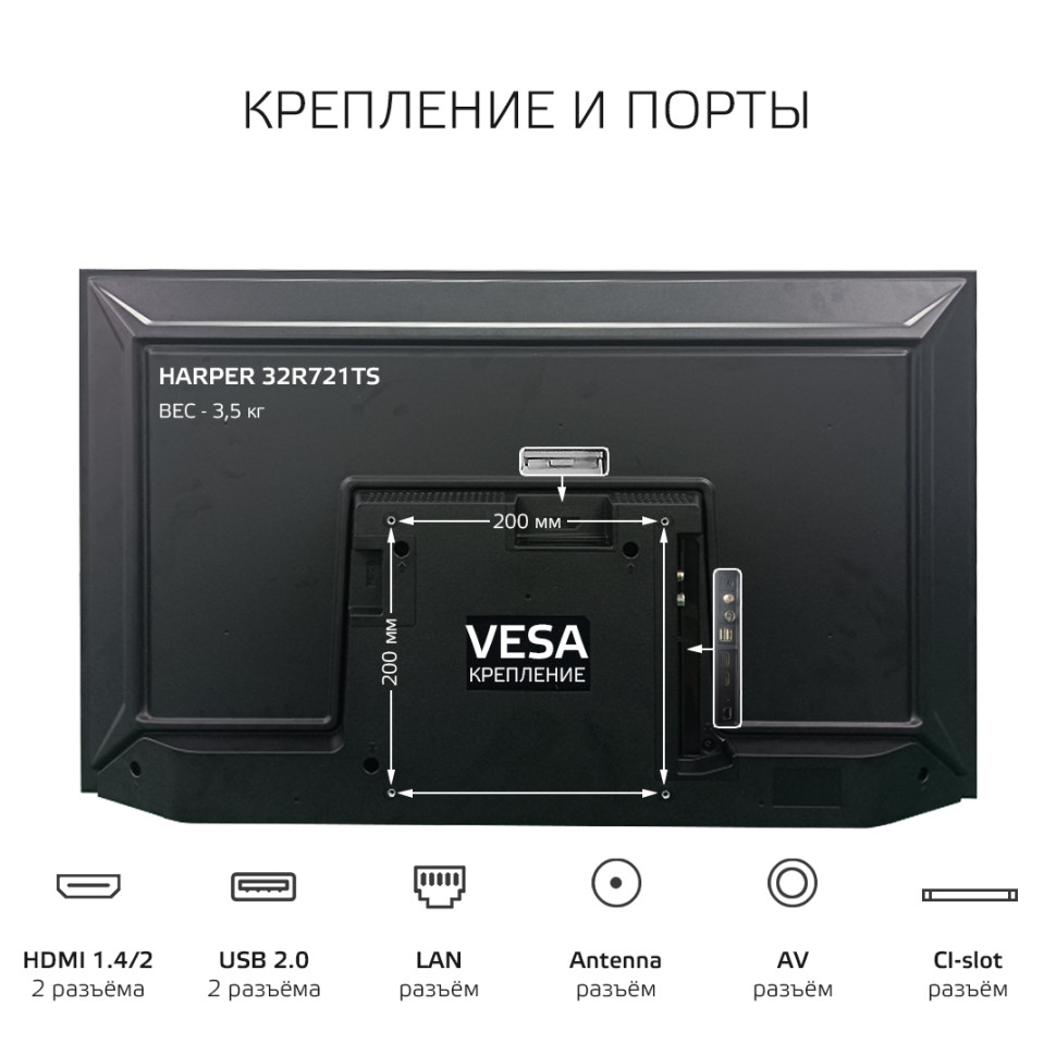 Телевизор HARPER 32R721TS