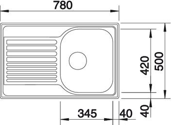 Кухонная мойка Blanco Tipo 45S Compact матовый хром