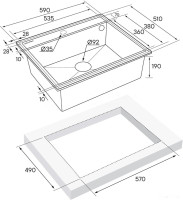 Кухонная мойка Paulmark Stepia-590 PM115951-DG (графит)