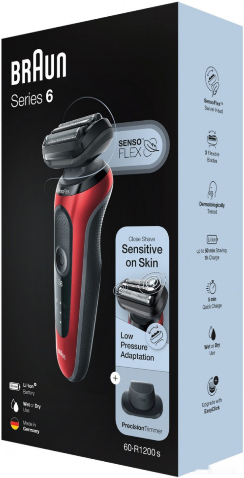Электробритва мужская Braun Series 6 60-R1200s