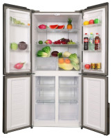 Четырёхдверный холодильник Ginzzu NFK-500 White glass