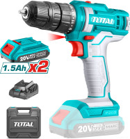 Дрель-шуруповерт Total TDLI20028 (с 2-мя АКБ, кейс)