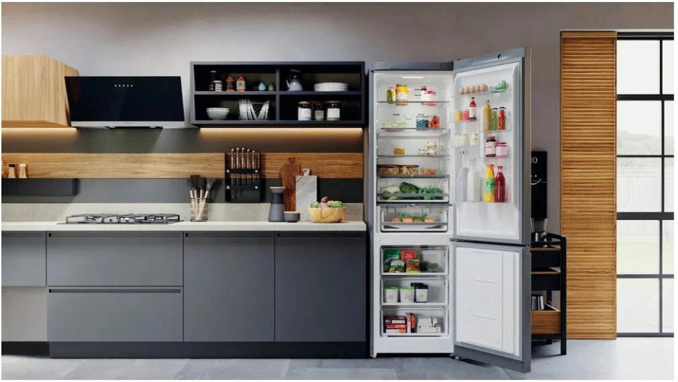 Холодильник с нижней морозильной камерой Hotpoint-Ariston HT 7201I MX O3