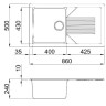 Кухонная мойка Elleci Tekno 400 G52 Bianco Pietra