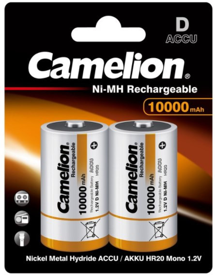 Батарейка Camelion D 10000 mAh 2 шт.
