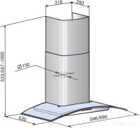 Вытяжка Elikor Аметист S4 60П-700-Э4Д черн/тонир