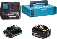 Аккумулятор для инструмента Makita BL1021B + BL1850B + DC10SB (12В/2 Ah + 18В/5 Ah + 12В)