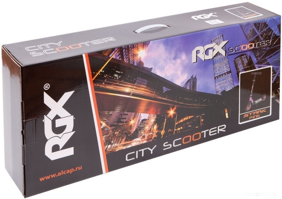 Самокат RGX Stark (черный/розовый)