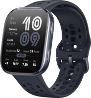Умные часы Amazfit Bip 6 (черный, с черным силиконовым ремешком)