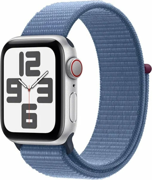 Умные часы Apple Watch SE 2023 A2723 44 мм (серебристый/синий, спортивный ремешок, 130-200)