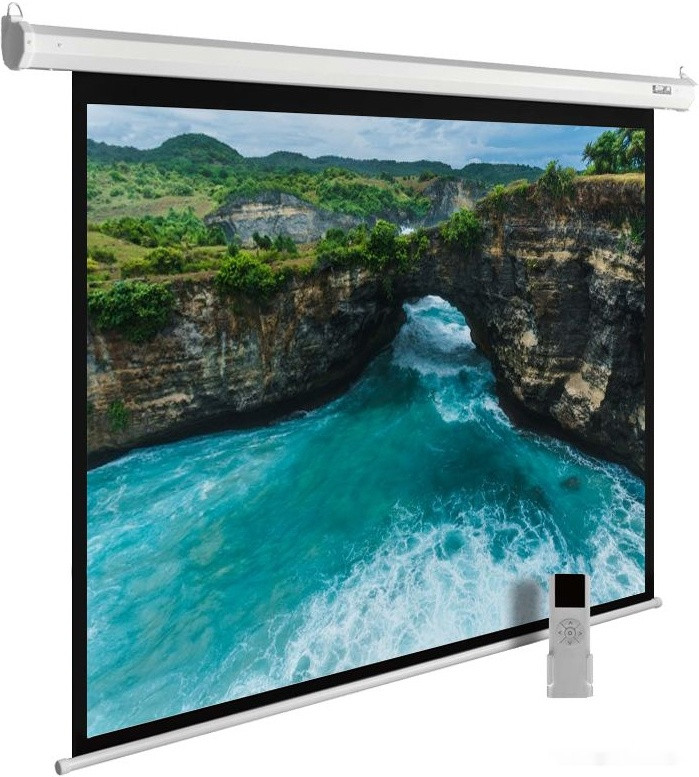 Проекционный экран Cactus MotoExpert 220x213 CS-PSME-220x165-WT