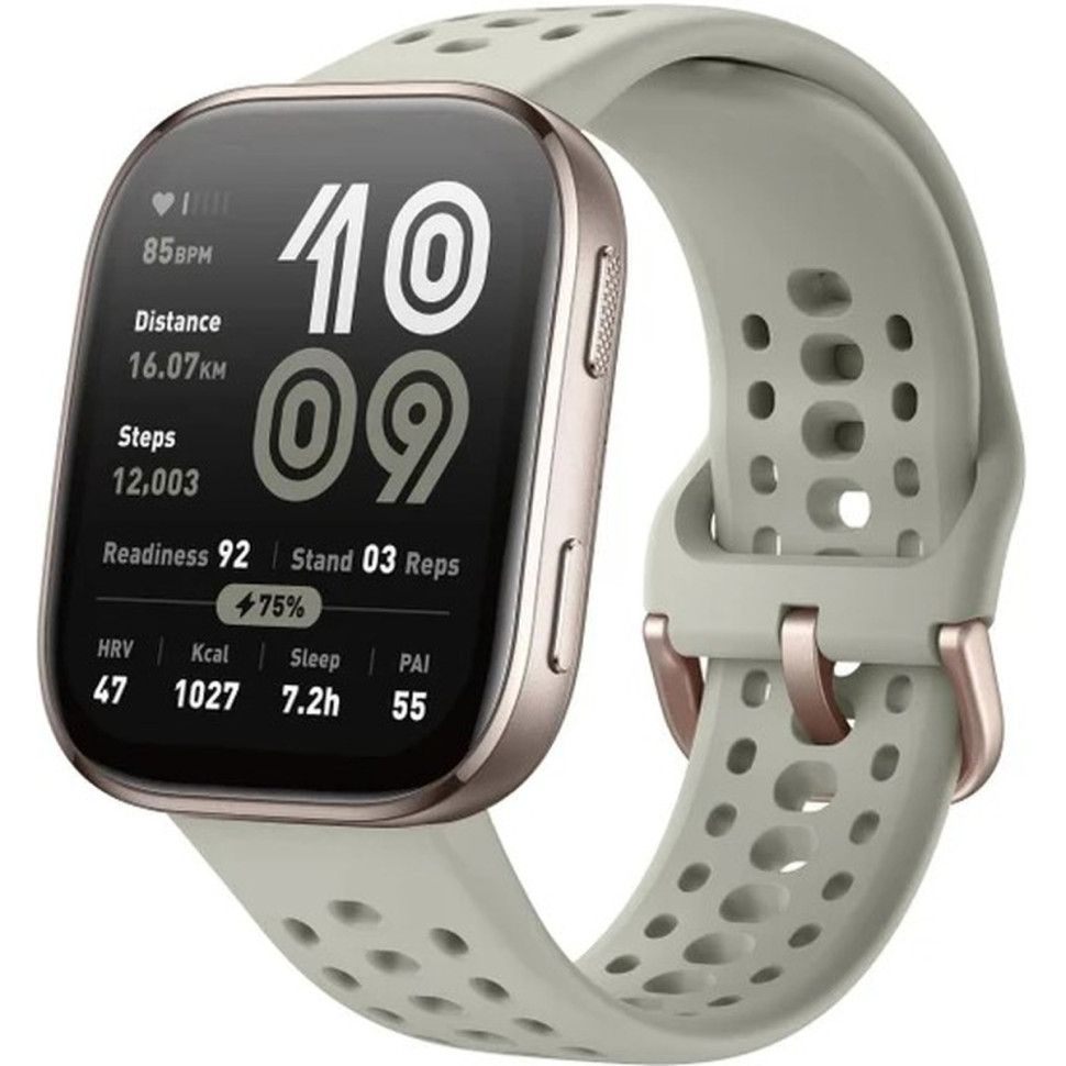 Умные часы Amazfit Bip 6 (серебристый, с серым силиконовым ремешком)