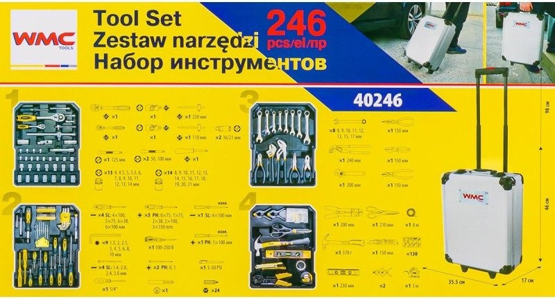 Универсальный набор инструментов WMC Tools 40246(57275)
