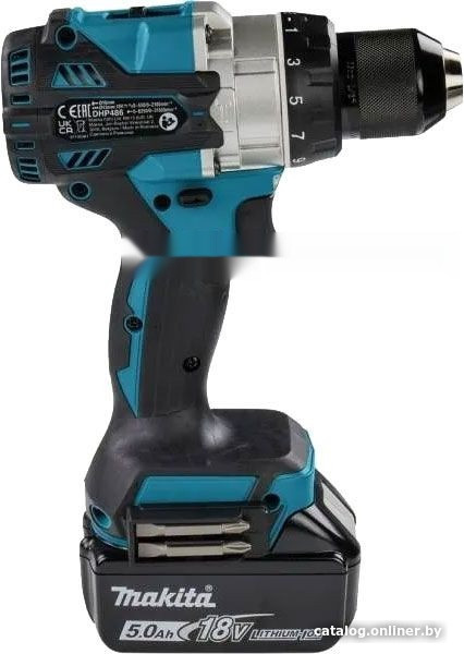 Ударная дрель-шуруповерт Makita DHP486RTJ (с 2-мя АКБ 5 Ач, кейс)