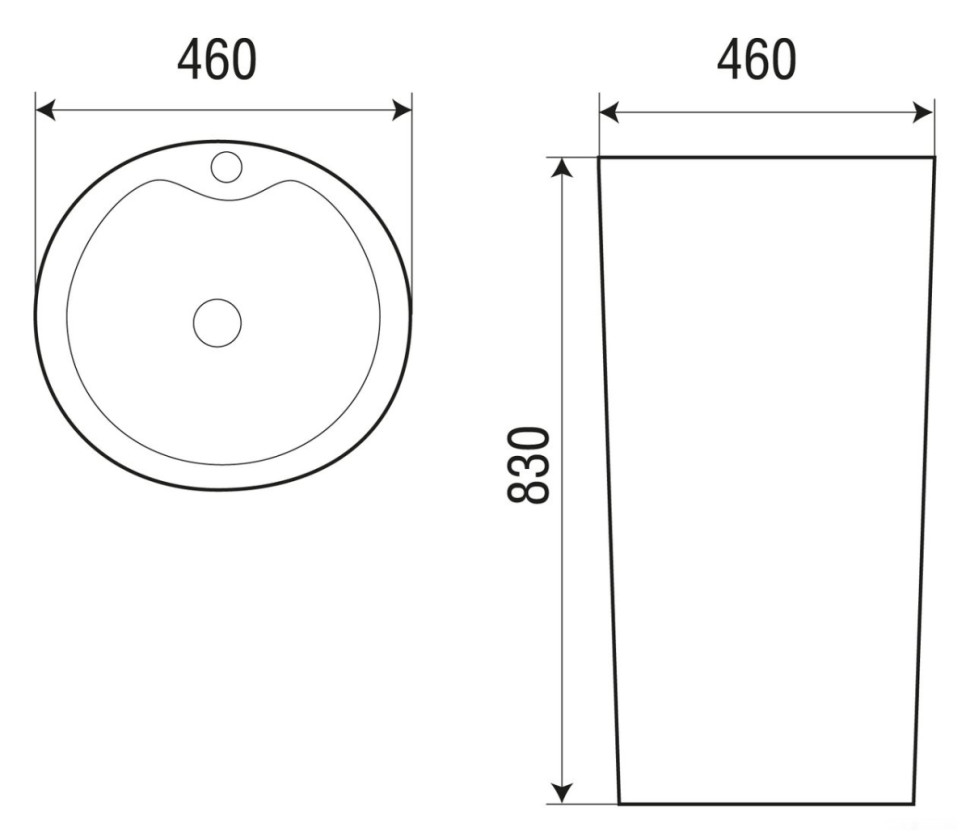 Умывальник Weltwasser LEERBACH 4646 GL-WT