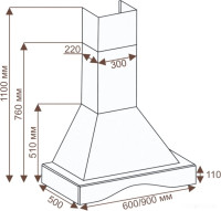 Вытяжка Ciarko Andorra 90 (белый)