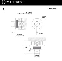 Смеситель Whitecross Y Y1245NIB (брашированный никель)