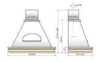 Вытяжка Elikor Бельведер Валенсия 90П-650-П3Д (топленое молоко/дуб неок.)