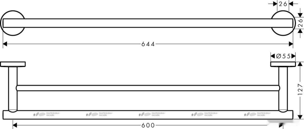 Держатель для полотенца Hansgrohe Logis UA 41712000