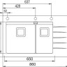 Кухонная мойка AquaSanita Delicia Plus GQD150 (alumetallic 202 W)