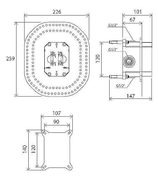 Смеситель Ravak R-box RB 070.50